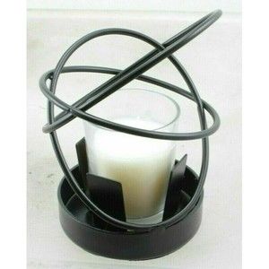 Ambria Votive Candle Holder Black Metal In A Modern Style